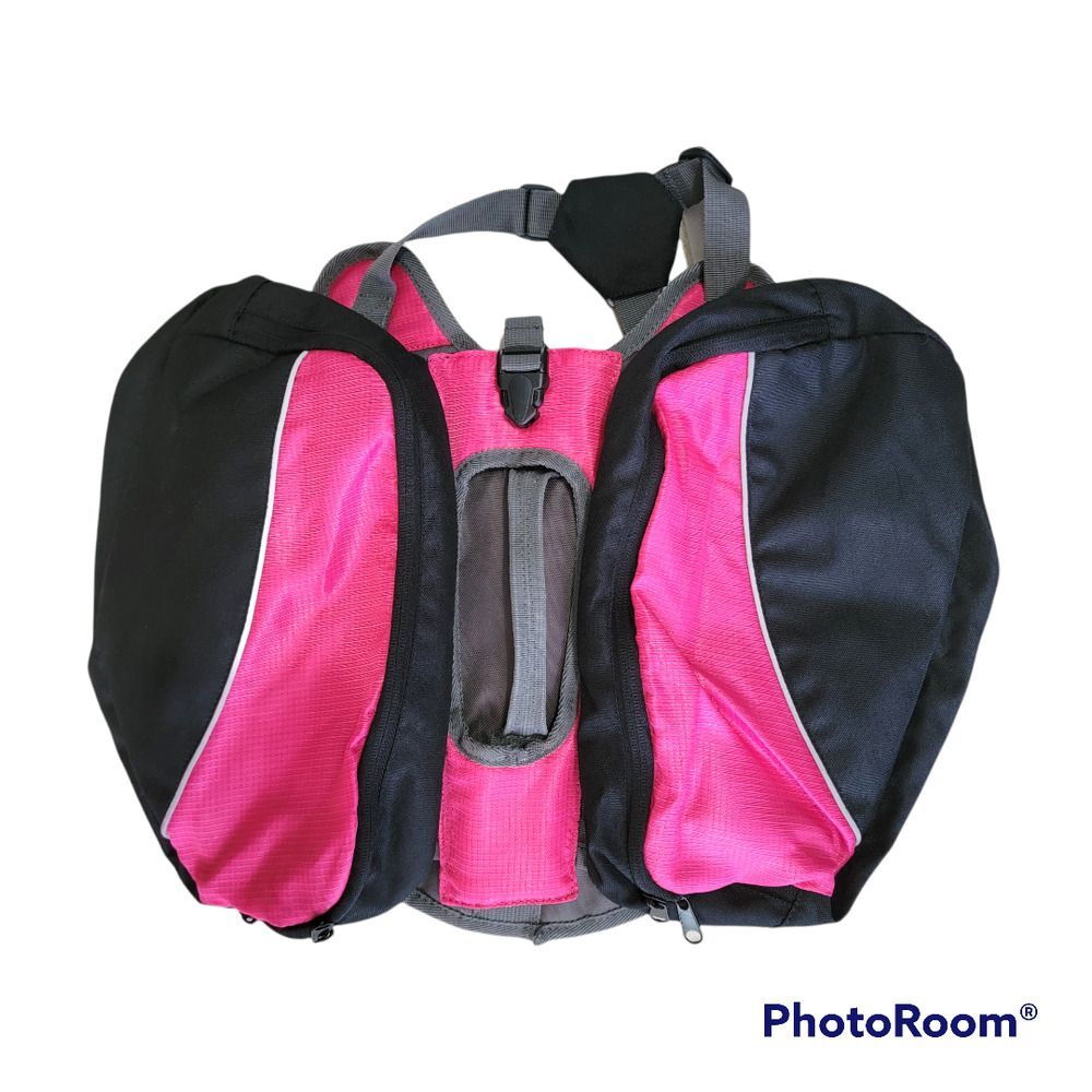 Dog Backpack for Hiking Saddlebag Adjustable Harness Handeler